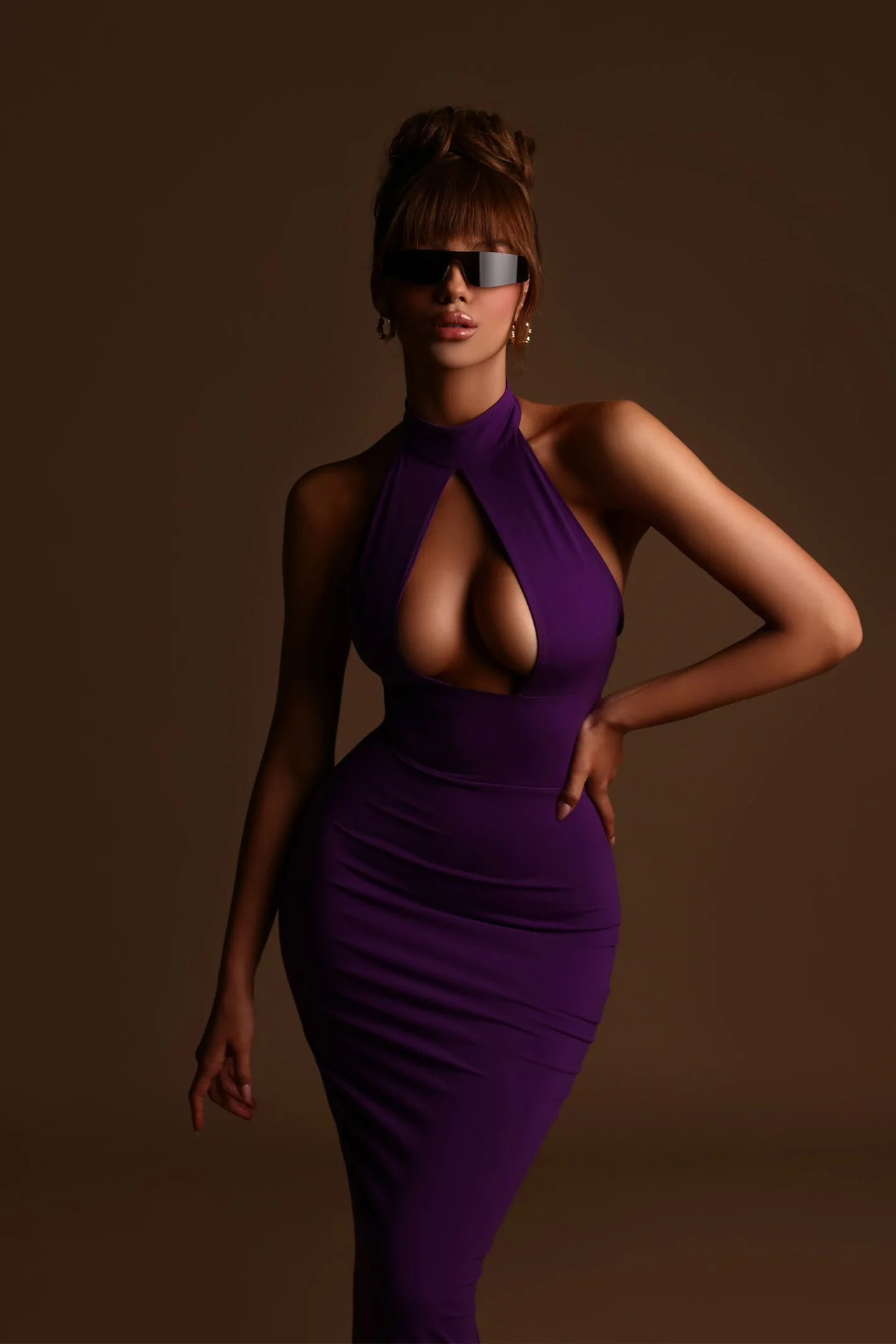 Octavia Maxi Dress In Purple