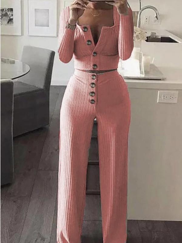 Short Cardigan Long Sleeve Slim Fit Buttoned Casual Suit