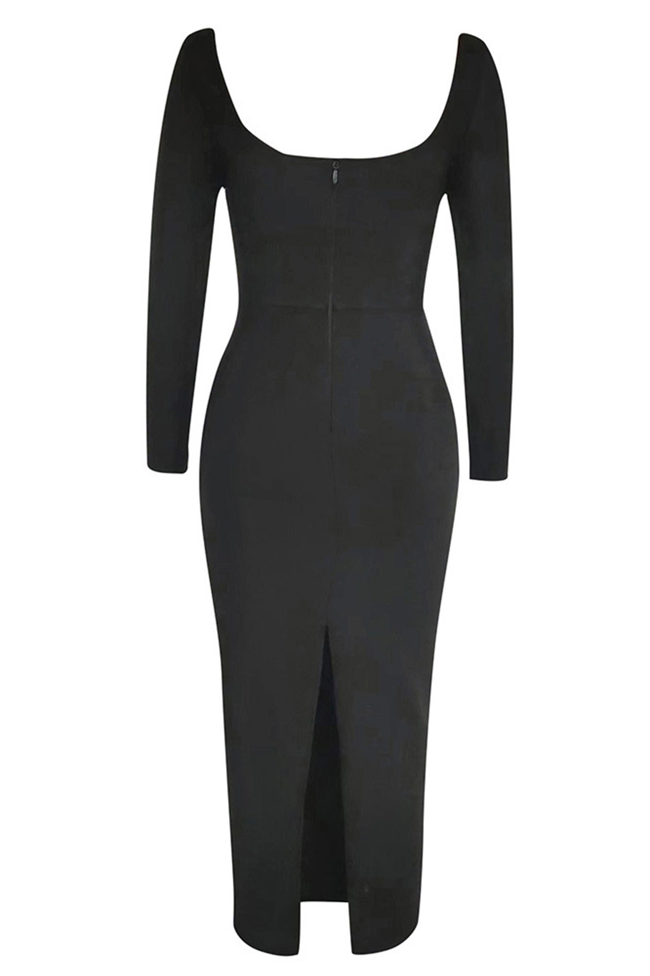 Ada Long Sleeve Bandage Dress In Black