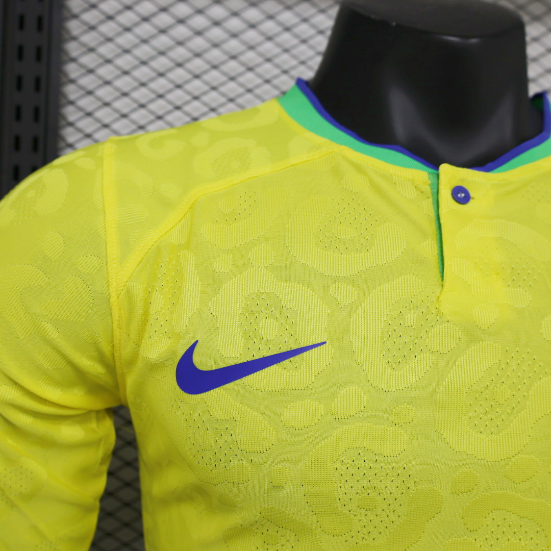 Brazil 22-23 Home Long Sleeve Jersey - Player Version