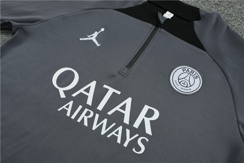 Paris Saint-Germain PSG 23-24 Kids Long Sleeve Training Set Deep Gray