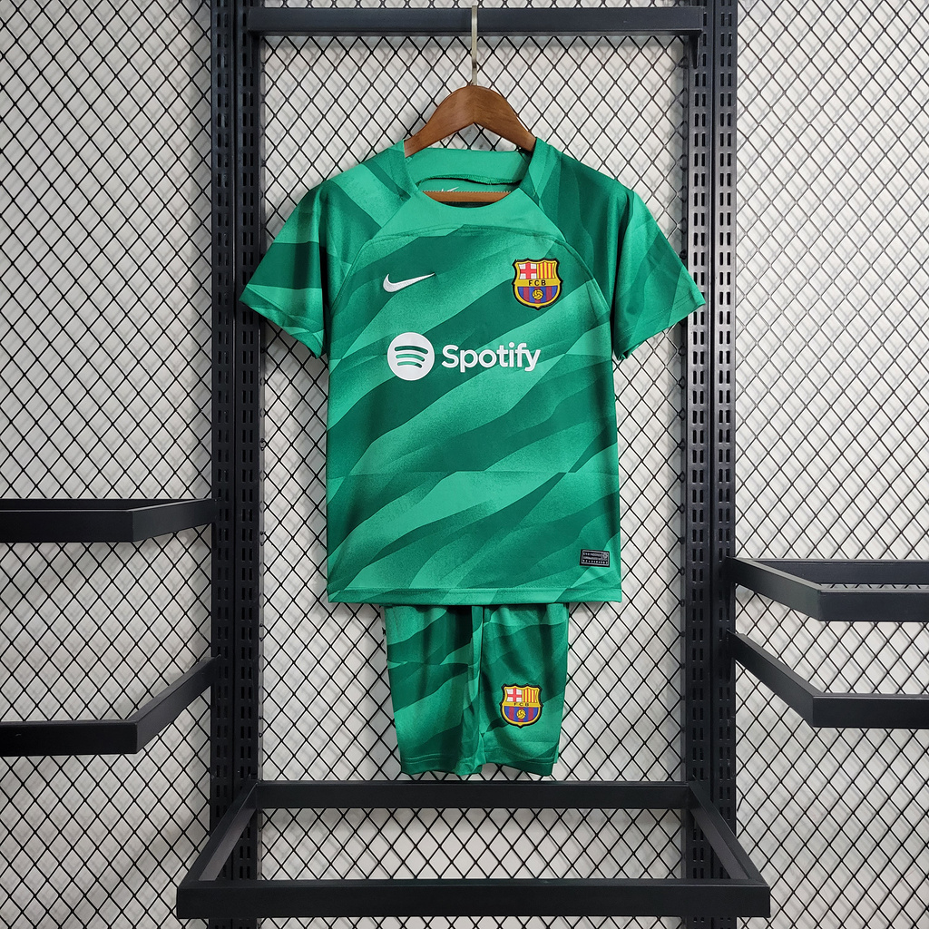 B.A.R.S.A 23-24 Green Goalkeeper Kids Kit