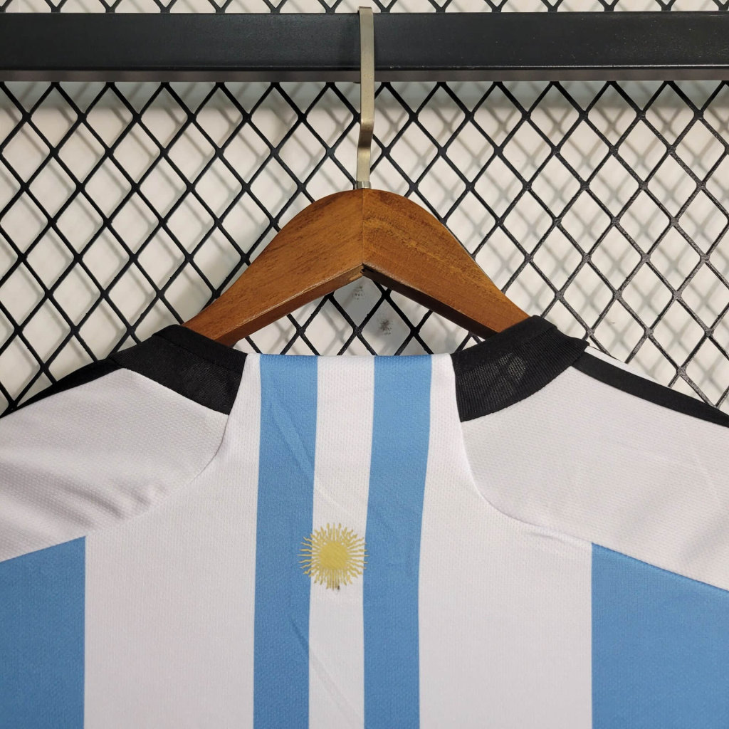 Argentina 3 Stars 22-23 Home Long Sleeve Jersey - Fans Version