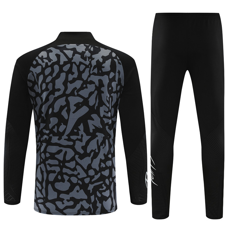 Paris Saint-Germain PSG 23-24 Long Sleeve Training Set -Gray Black