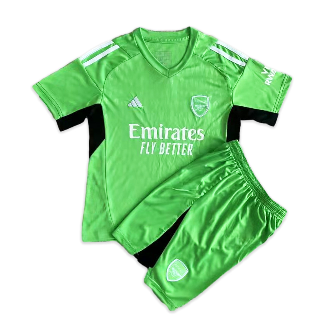 Arsenal 23-24 Green Goalkeeper Men's Adult Jersey Set - Fans Version