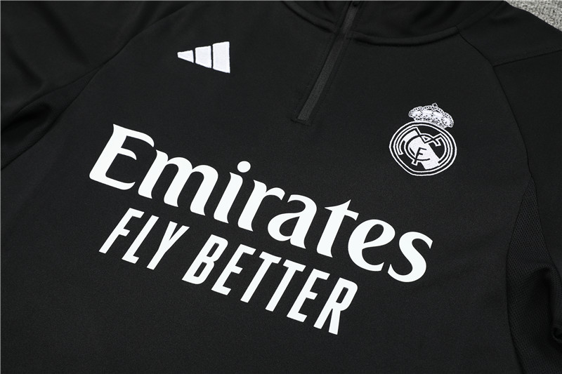 Real Madrid 23-24 Kids Long Sleeve Training Set Black