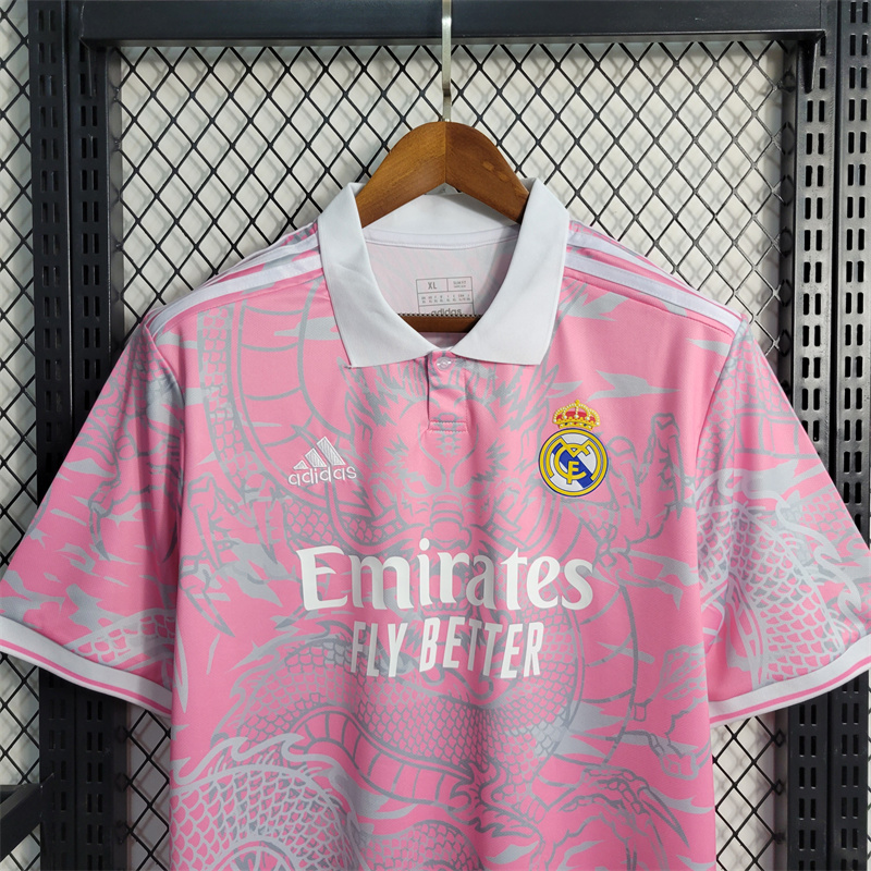 23/24 Real Madrid Dragon Pink Jersey - Fans Version
