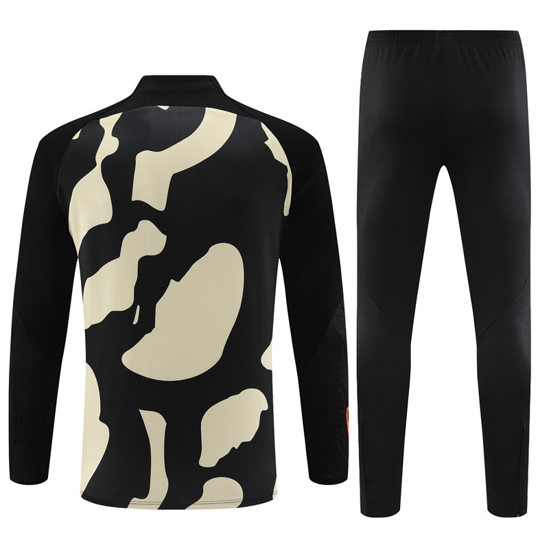 Paris Saint-Germain PSG 23-24 Long Sleeve Training Set - Yellow and Black
