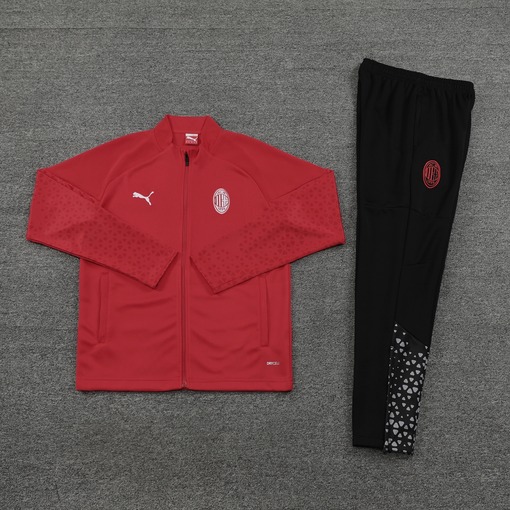 AC Milan 23-24 Jacket Training Tracksuit - Red