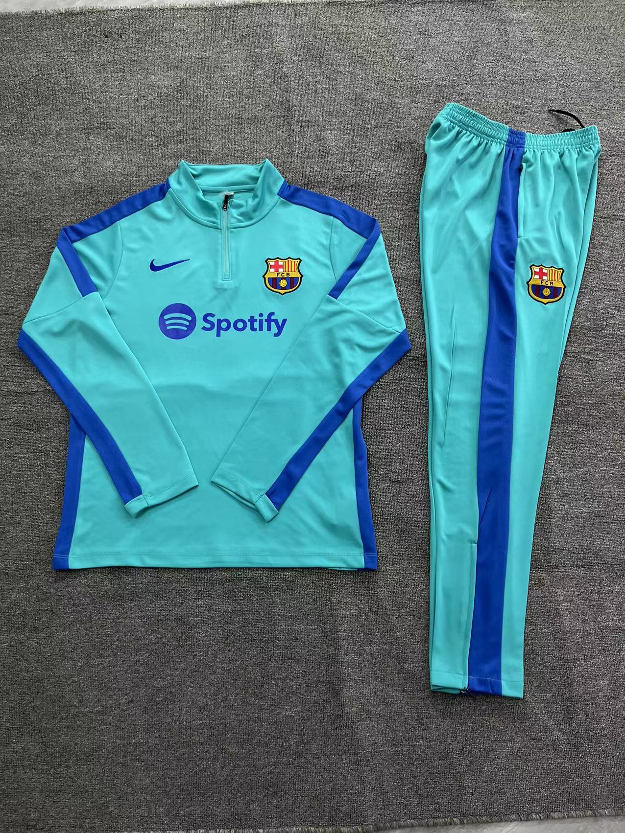B.A.R.S.A 23-24 Kids Long Sleeve Training Set Lake Blue and Royal Blue
