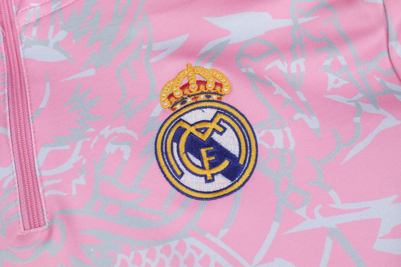 Real Madrid 23-24 Kids Long Sleeve Training Set Pink