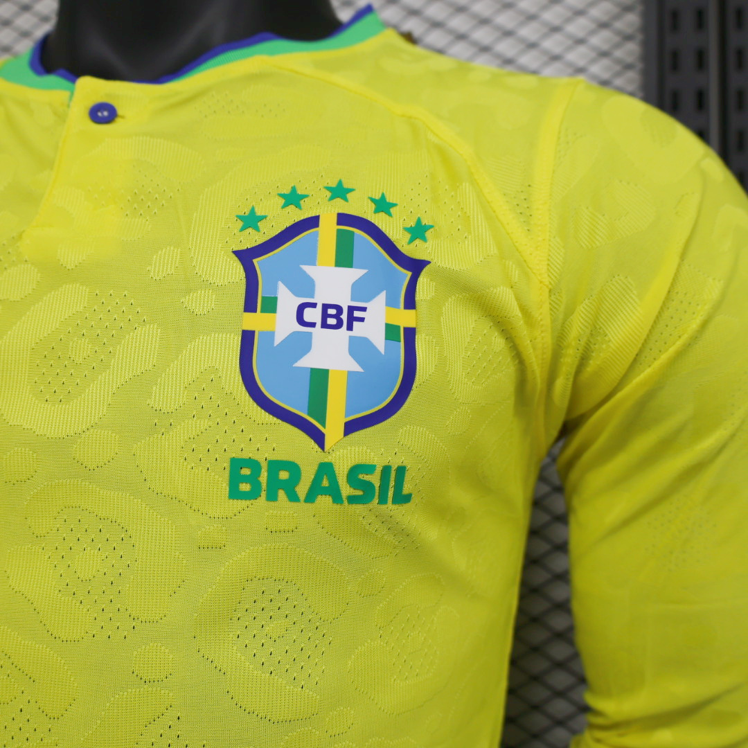 Brazil 22-23 Home Long Sleeve Jersey - Player Version