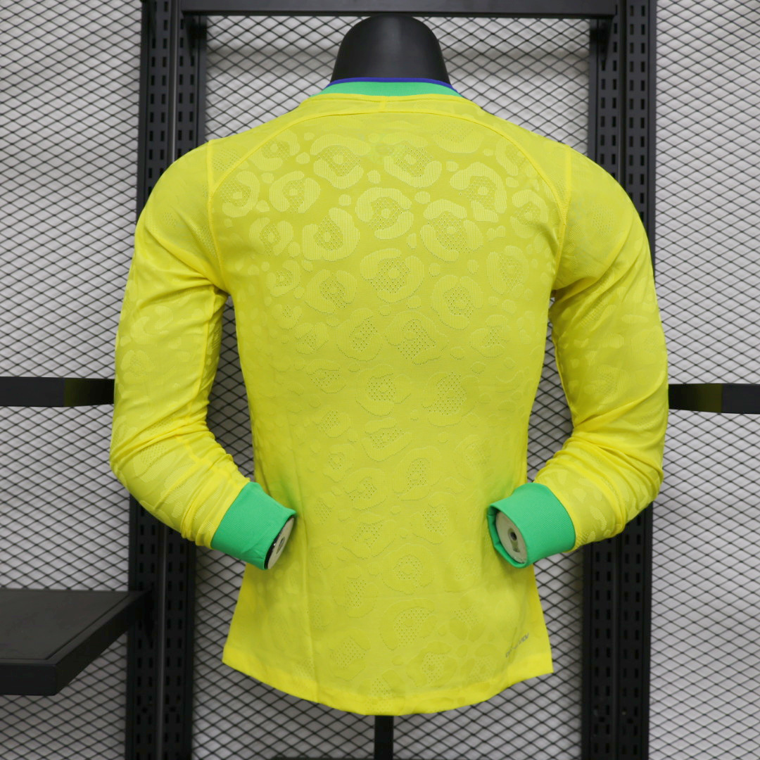 Brazil 22-23 Home Long Sleeve Jersey - Player Version