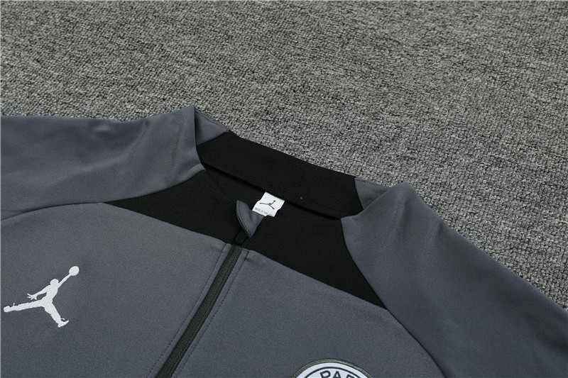 Paris Saint-Germain PSG 23-24 Kids Long Sleeve Training Set Deep Gray
