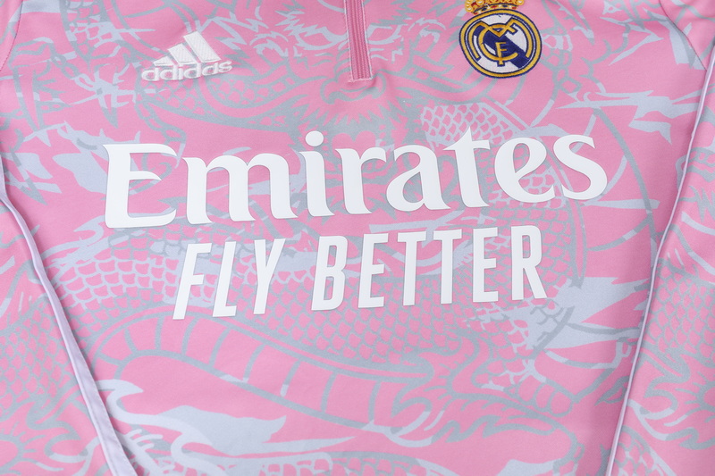 Real Madrid 23-24 Kids Long Sleeve Training Set Pink