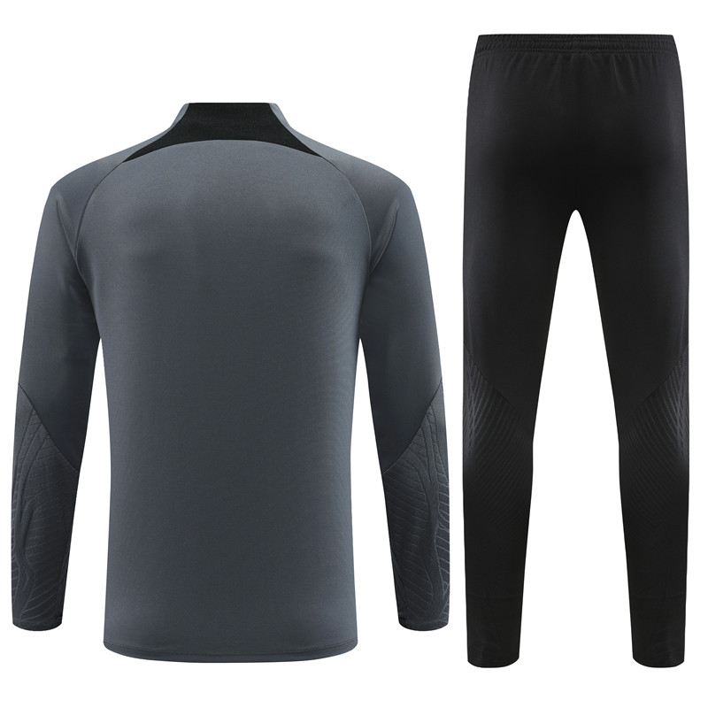 Paris Saint-Germain PSG 23-24 Kids Long Sleeve Training Set Deep Gray