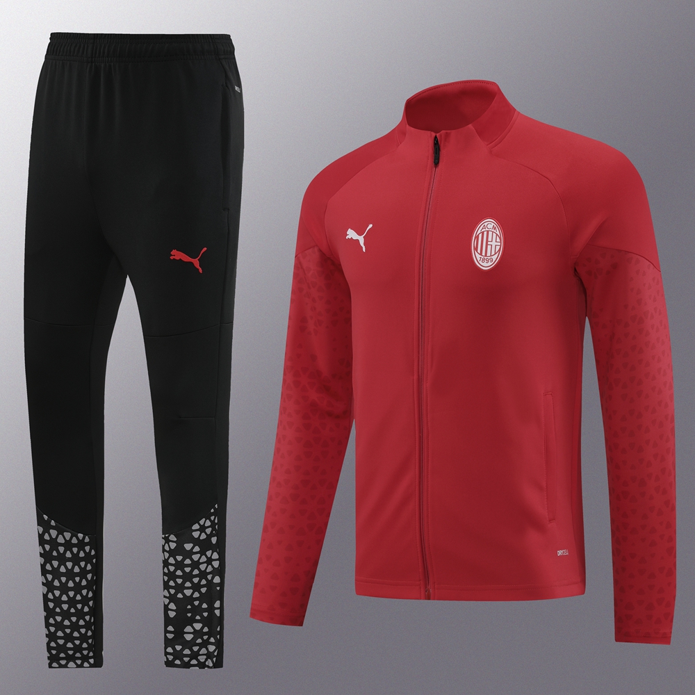 AC Milan 23-24 Jacket Training Tracksuit - Red
