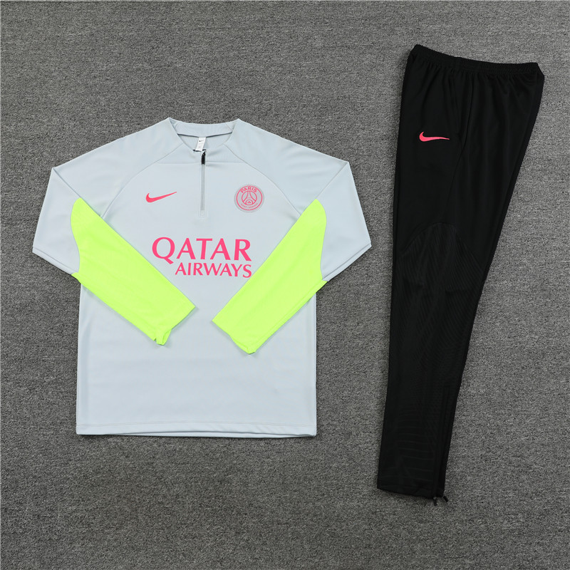 Paris Saint-Germain PSG 23-24 Long Sleeve Training Set -Light Grey