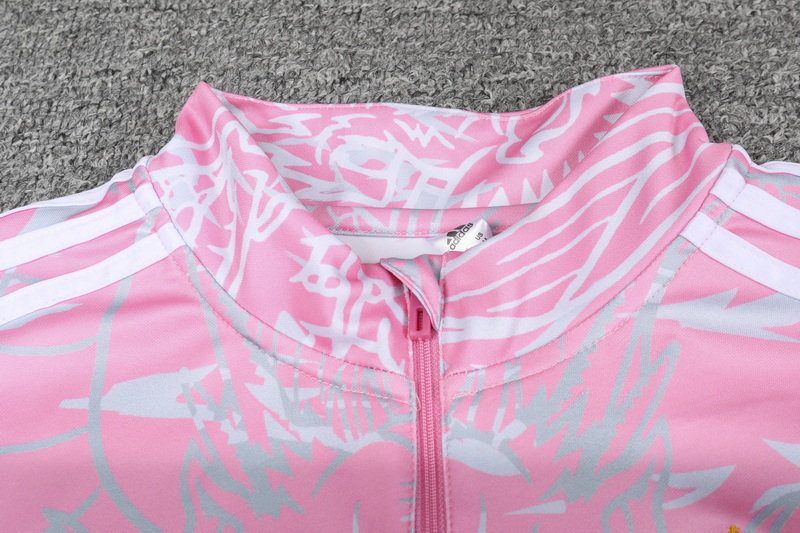 Real Madrid 23-24 Kids Long Sleeve Training Set Pink