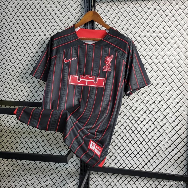23-24 Liverpool x LeBron James Black Jersey - Fans Version