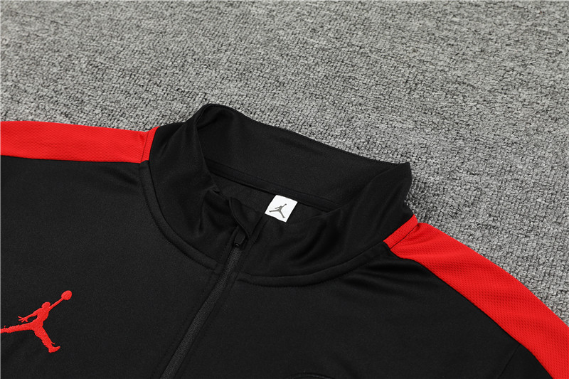 Paris Saint-Germain PSG 23-24 Kids Long Sleeve Training Set Black and Red
