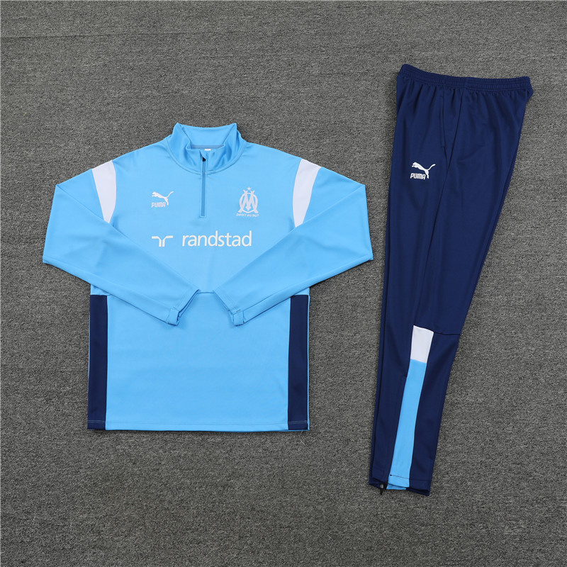 Marseille 23-24 Long Sleeve Training Set -Blue and White