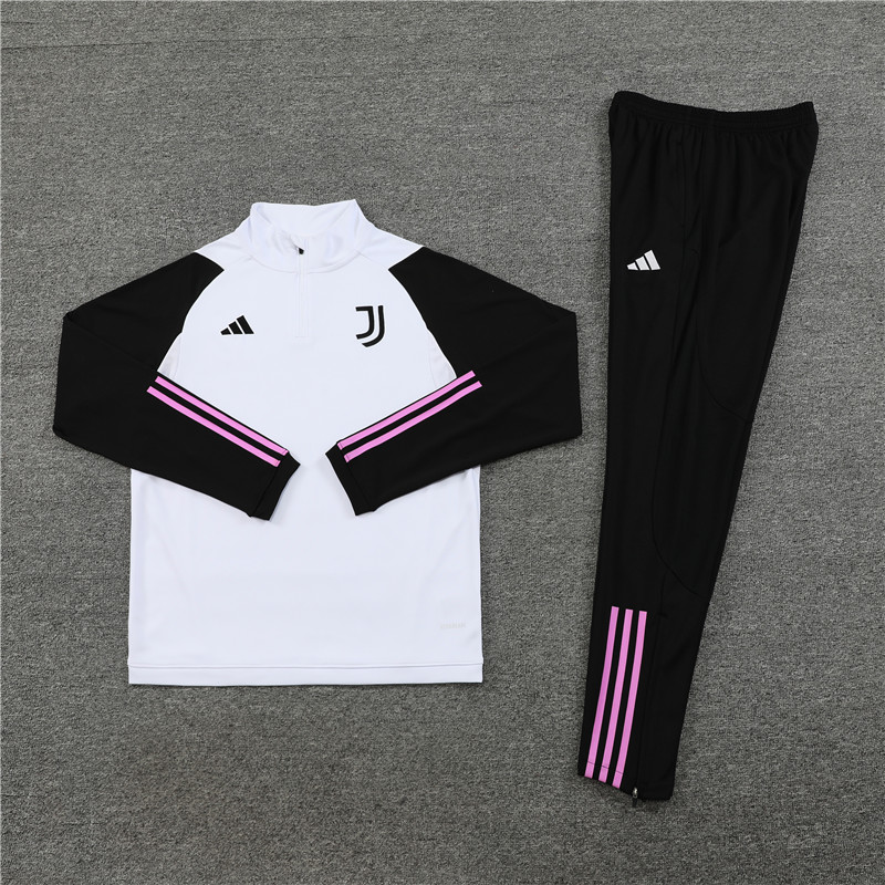 Juventus 23-24 Kids Long Sleeve Training Set Black and White