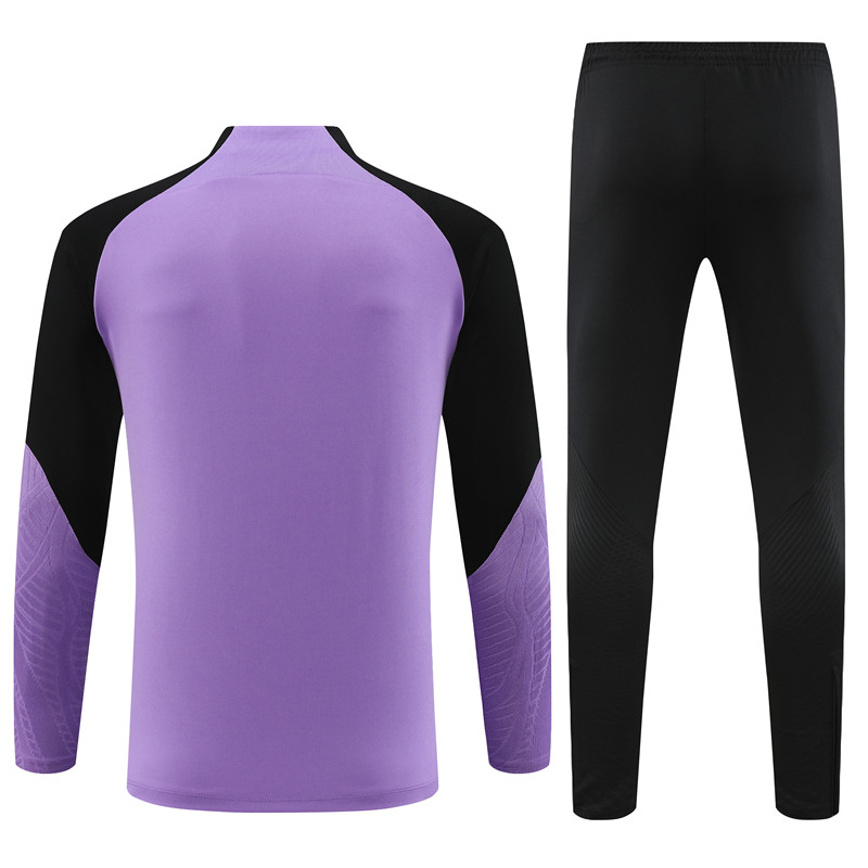 Paris Saint-Germain PSG 23-24 Kids Long Sleeve Training Set Purple