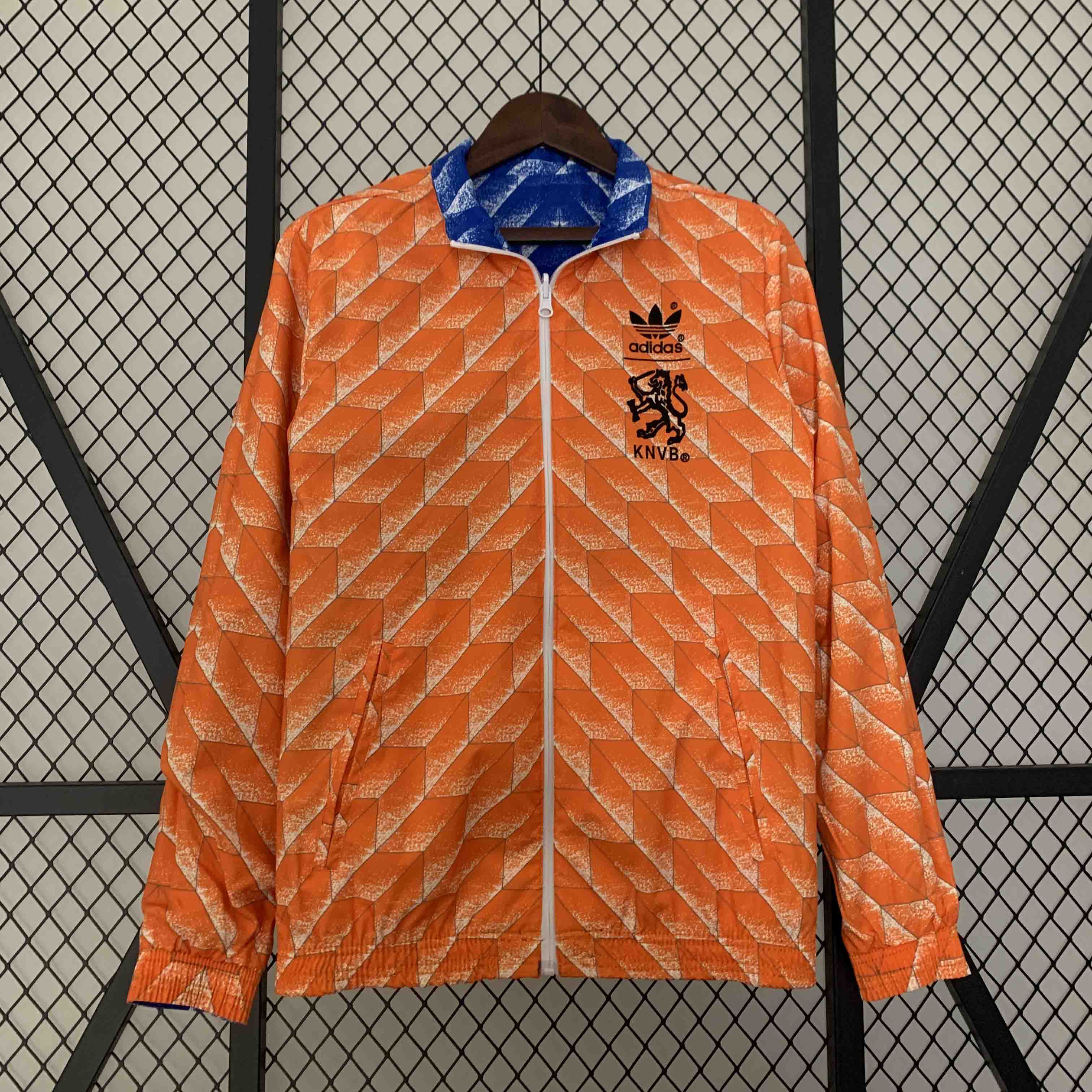 Netherlands 23-24 Double Sided Windbreaker - Orange & Blue