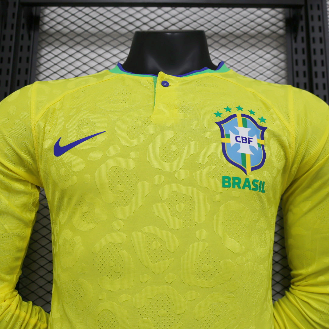 Brazil 22-23 Home Long Sleeve Jersey - Player Version