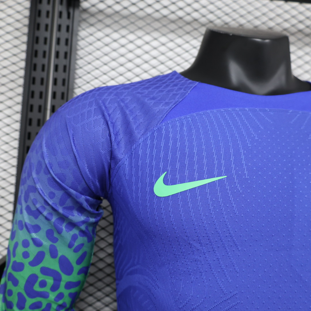 Brazil 22-23 Away Long Sleeve Jersey - Player Version