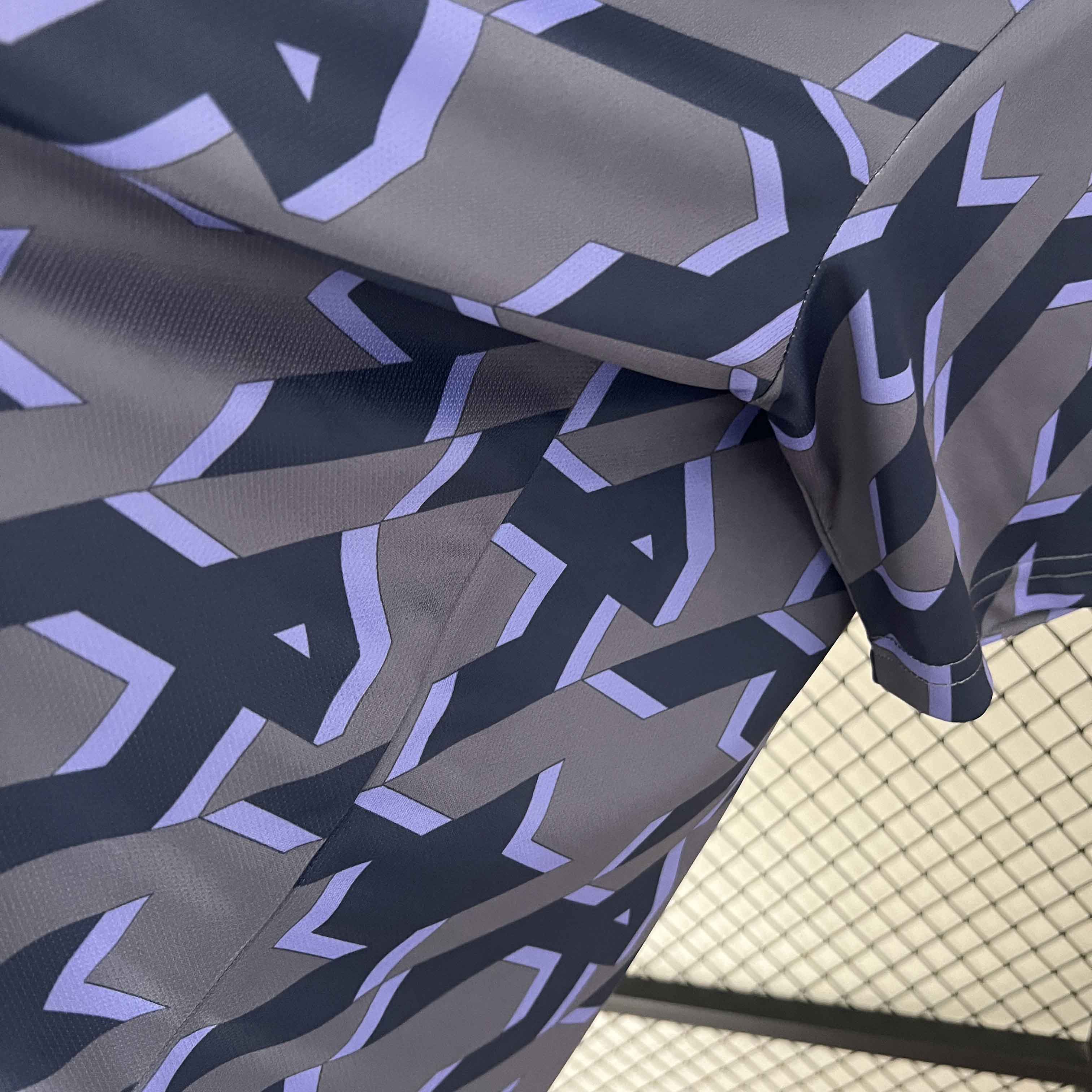 Real Madrid 23-24 Houndstooth Pattern Pre-match Jersey - Fans Version