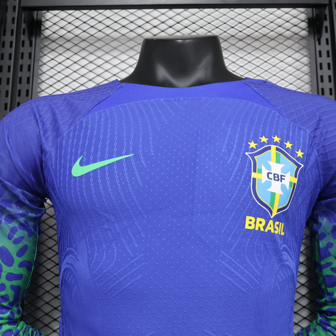 Brazil 22-23 Away Long Sleeve Jersey - Player Version