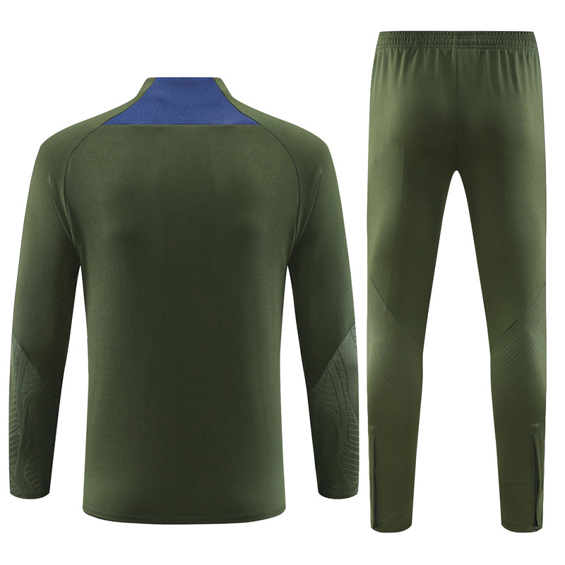 Paris Saint-Germain PSG 23-24 Long Sleeve Training Set - Army Green