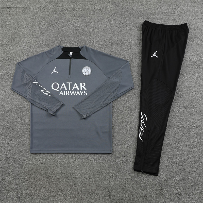 Paris Saint-Germain PSG 23-24 Long Sleeve Training Set -Deep Gray