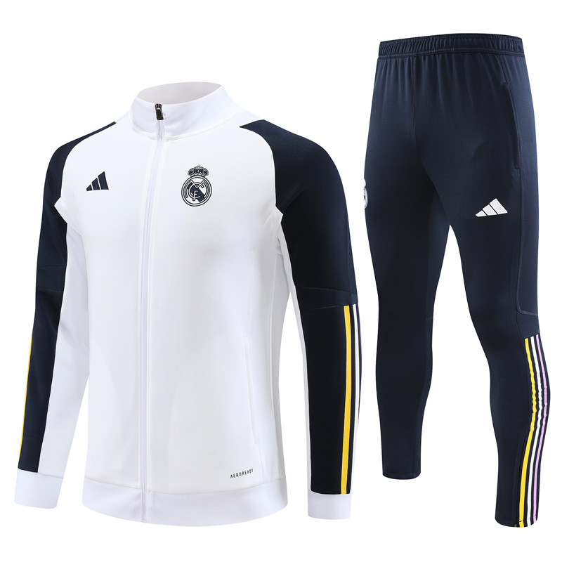 Real Madrid 23-24 Jacket Training Tracksuit - White
