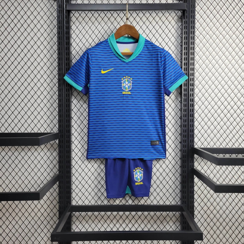 Brazil 2024 Away Stadium Kids Kit