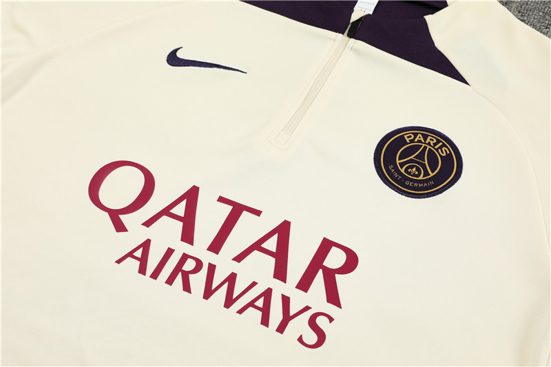 Paris Saint-Germain PSG 23-24 Long Sleeve Training Set -Creamy White