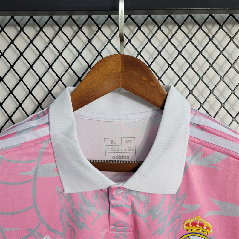 23/24 Real Madrid Dragon Pink Jersey - Fans Version